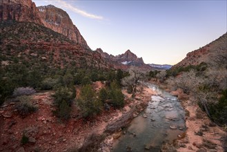 River Virgin River flows through Zion Canyon