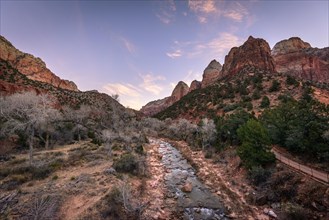 River Virgin River flows through Zion Canyon