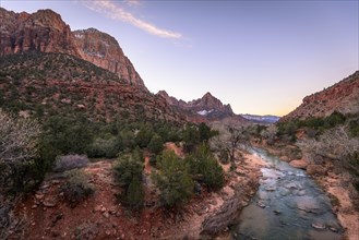 River Virgin River flows through Zion Canyon