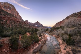 River Virgin River flows through Zion Canyon