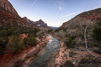 River Virgin River flows through Zion Canyon