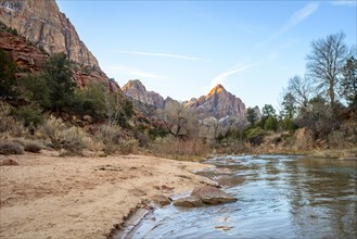 River Virgin River flows through Zion Canyon