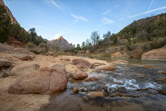 River Virgin River flows through Zion Canyon