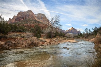 River Virgin River flows through Zion Canyon