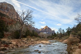 River Virgin River flows through Zion Canyon