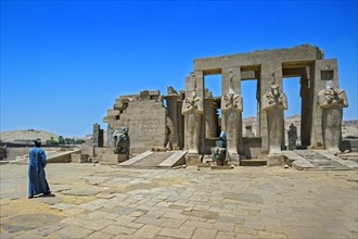 Columnar facade with Statues of Osiris