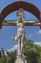 Christ figure in the crucifixion group