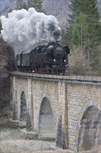 Historic steam locomotive of the Crown Prince Rudolf Railway
