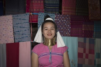 Young woman with neck rings
