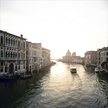 Sunrise at the Canal Grande from the Ponte dell'Accademia