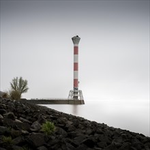Lighthouse at the Elbe bank of Blankenese