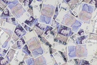 UK twenty pound banknotes