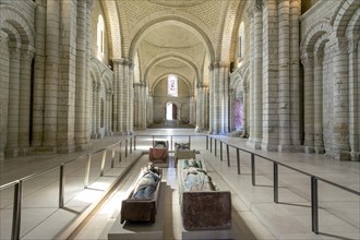Tombs of King Plantagenet in the Abbey church od the Royal Abbey of Fontevraud