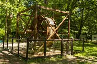 Invention of Leonardo da Vinci in the parc of Chateau du Clos Luce