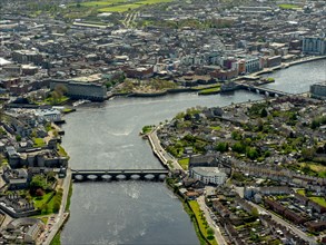 View on city with river Shannon