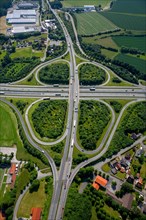 Motorway intersection A2 and main road B239 between Herford and Bad Salzuflen
