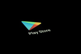 Play Store App icon on a display