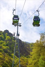 Cable car with cabins