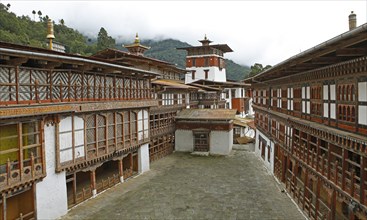 Courtyard of the monastery Trongsa Dzong