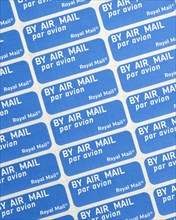 Royal Mail air mail stickers