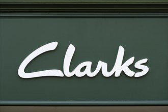 Clarks Shoes shop sign