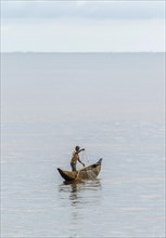 Fisherman in a pirogue