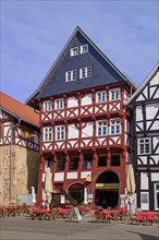 Historical half-timbered house at the market place