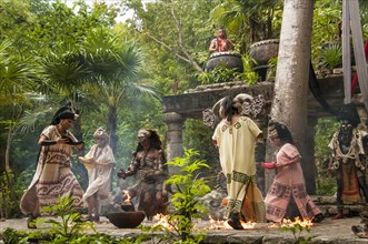 Traditional Mayan dance in Xcaret Park
