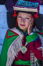Ladakhi woman with traditional costume