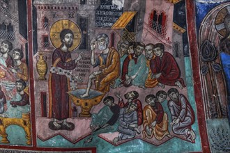 Religious fresco in rock monastery