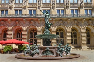Hygieia fountain in the courtyard of the Hamburg City Hall