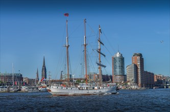 Sailing ship on the Elbe