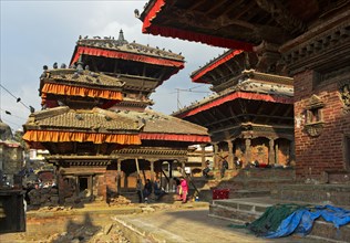 Earthquake-damaged temple on Hanumandhoka Durbar Square