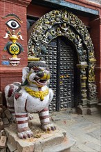 Guard figure at the entrance to Taleju Temple