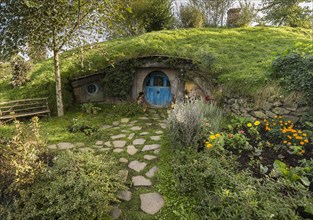 Hobbit Cave with Blue Door