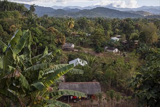 View of the mountainous landscape in the Sierra Maestra