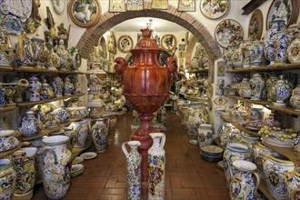 Souvenir shop with typical ceramics