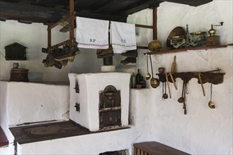 Original kitchen in an old farmhouse