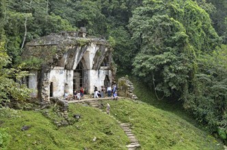 Tourists at Templo de la Cruz Foliada