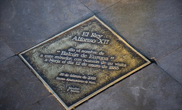 Information plaque about King Alfonso XII