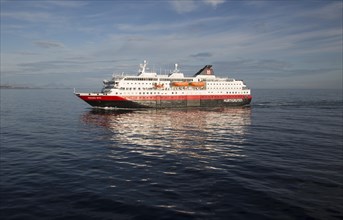 Hurtigruten Coastal Express ferry ship 'Richard With' at sea