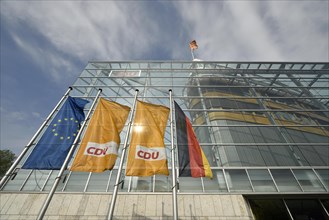 Streaming Flags at CDU headquarters