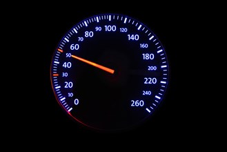 Speedometer with speed display 50 km/h