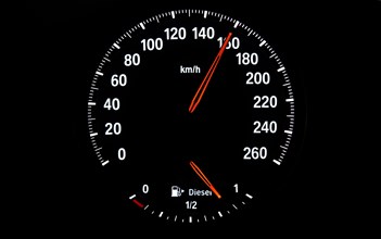 Speedometer with fuel gauge for diesel