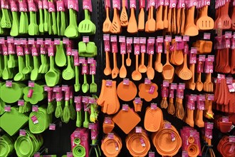 Various cooking utensils made of plastic