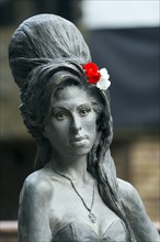 Bronze statue of singer Amy Winehouse