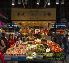 Stand with fruits and vegetables