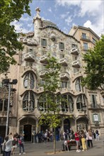 Facade of the Casa Batllo by Antoni Gaudi