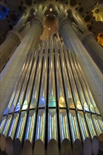 Organ in the church Sagrada Familia