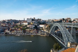 Overlooking Ponte Dom Luis I and historic centre of Ribeira